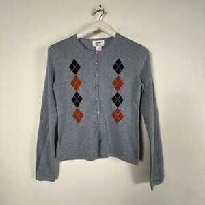 Bonnie And Billy by Holly Argyle Cardigan Sweater Merino Wool Large Blue New